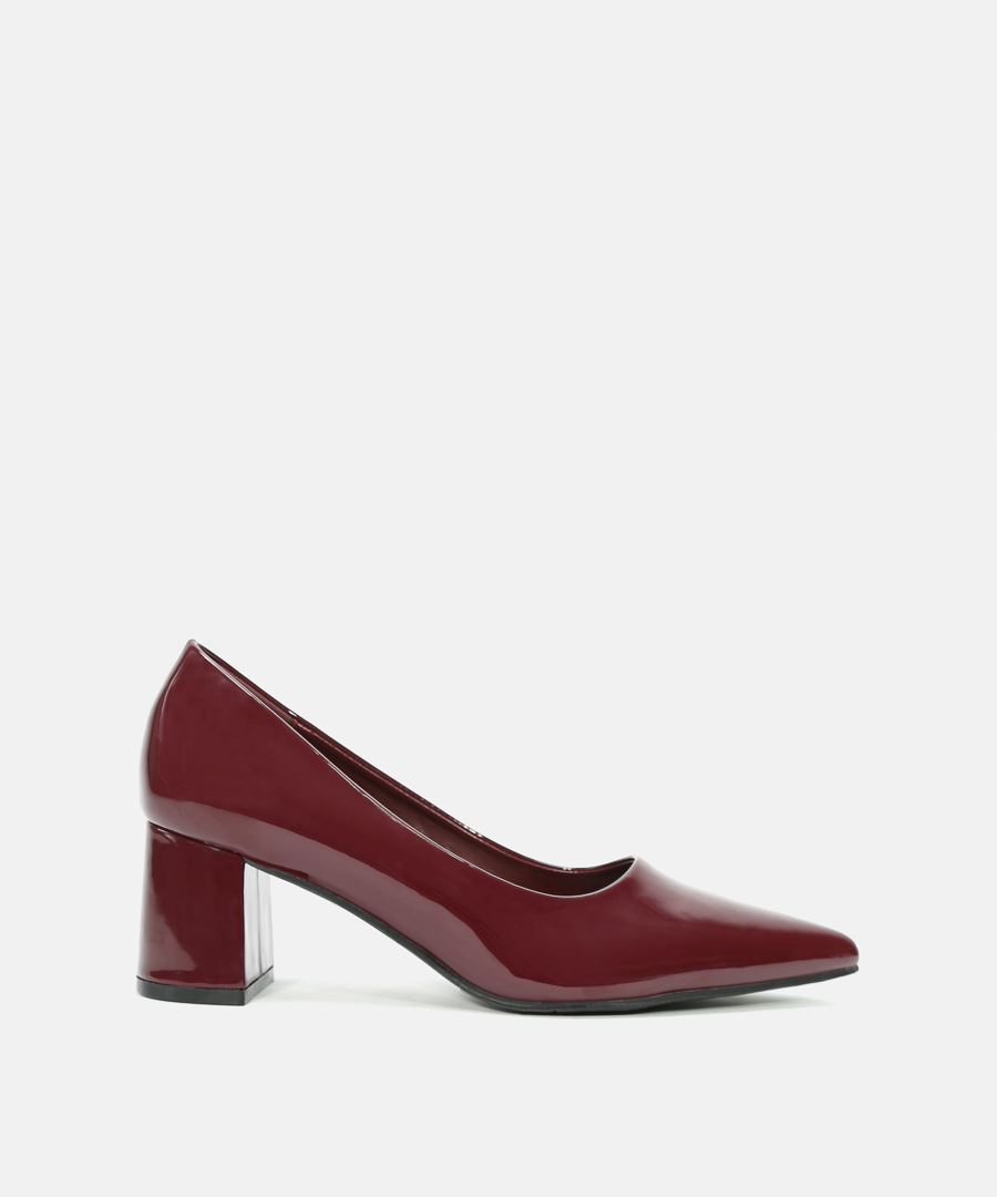 Zapatos tacón salón charol image number null